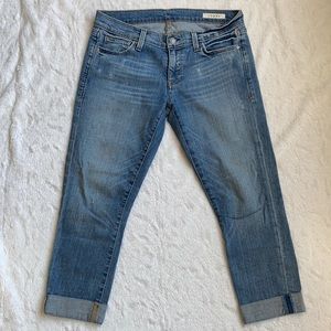 Tommy Hers size 28 distressed cropped denim